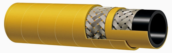 T142AK200X50 Alfagomma by Kuriyama | T142AK Series | High Temp Compressed Air Hose | 2" ID | 2.52" OD | 600 PSI | Yellow | 50ft