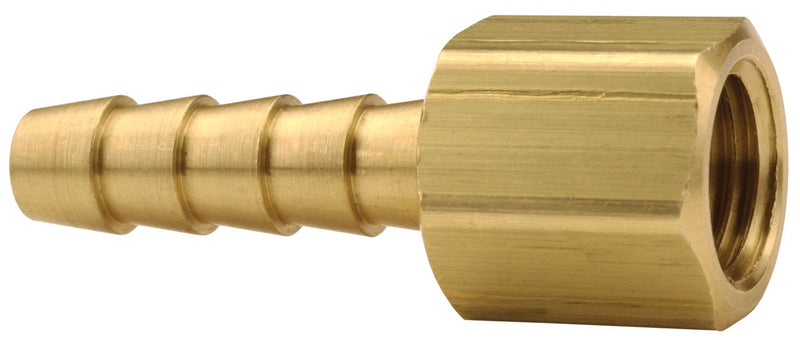 1430307K by Dixon Valve | Hose Barb Insert | Female 45° SAE/37° JIC Swivel | 1/4" Tube OD | 3/16" Hose ID x 1/4" Female SAE 45° Flare | Brass