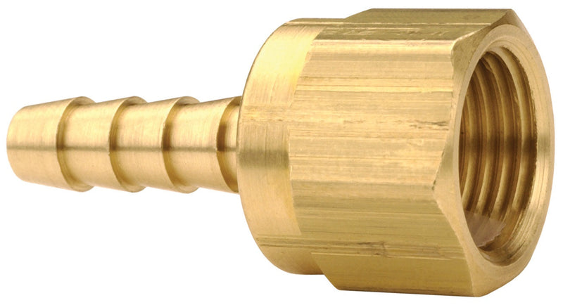 1440306K by Dixon Valve | Hose Barb Insert | Female 45° SAE Swivel | 3/16" Tube OD | 3/16" Hose ID x 3/16" Female SAE 45° Flare | Brass