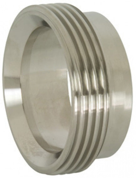 15-G400 Dixon Valve Recessed Threaded Bevel Seat Ferrule - 4" Tube OD - 304 Stainless Steel
