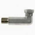 1501-L-06-08-FG by Brennan Inc. | -06 Male Pipe x -08 Female Pipe Swivel | 90° Elbow (Long) | Forged Steel