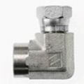 1502-04-06-FG by Brennan Inc. | -04 Female Pipe x -06 Female Pipe Swivel | 90° Elbow | Forged Steel