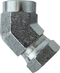 15042424 by Midland | Hydraulic Female Union Swivel | 1-1/2" Female Pipe x 1-1/2" Female NPSM | 45° Elbow | Adapter | Steel