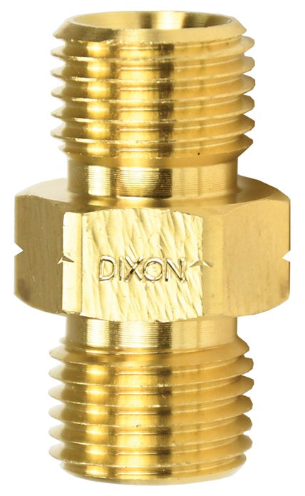 1580909C by Dixon Valve | Welding Oxy-Acetylene Connecting Spud | Left-Hand Thread x Left-Hand Thread | 9/16" Male UNF x 9 /16 Male UNF | Brass