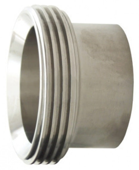 15A-R250 Dixon Valve Long Threaded Bevel Seat Weld Ferrule - 2-1/2" Tube OD - 316L Stainless Steel