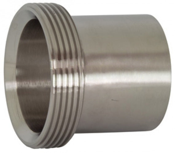 15WL-G300 Dixon Valve Light Wall Tank Threaded Bevel Seat Ferrule - 3" Tube OD - 304 Stainless Steel