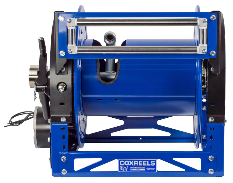 1680-1120-ED by Coxreels | 1600 Series | 1,500 PSI Motor Driven Hose Reel | 12V DC 1/2 HP Explosion Proof Electric Motor | 1-1/2" Hose ID | Steel | 35ft Capacity, Hose Not Included
