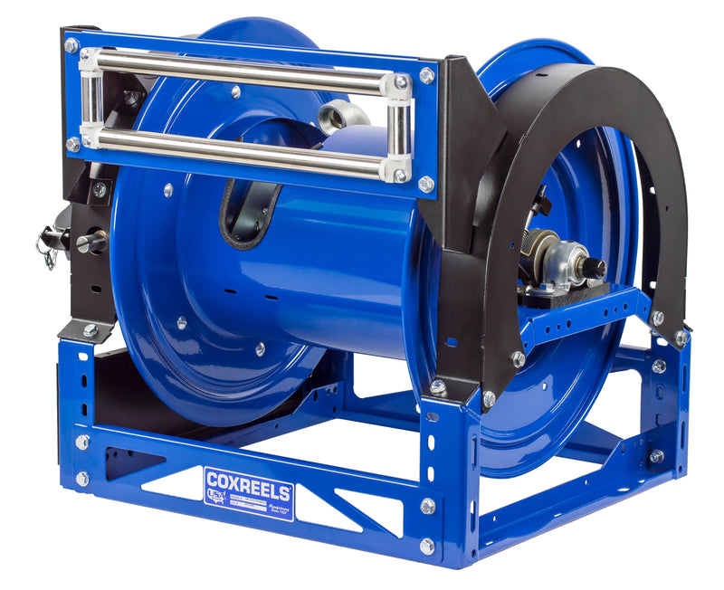 1680-1520-E by Coxreels | 1600 Series | 1,500 PSI Motor Driven Hose Reel | 12V DC 1/3 HP Electric Motor | 1-1/2" Hose ID | Steel | 50ft Capacity, Hose Not Included