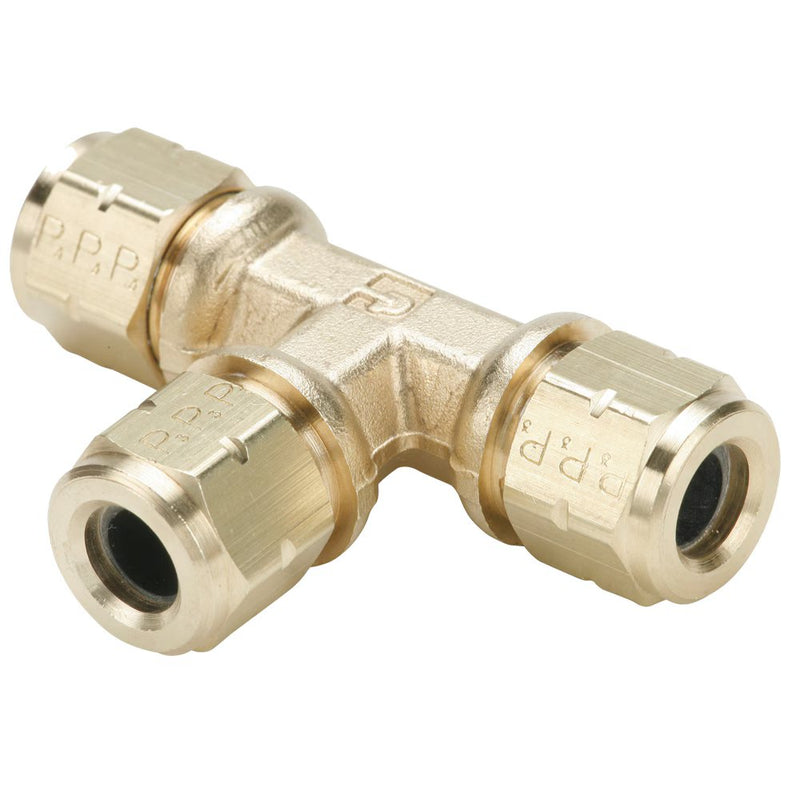 164VL-8 by Parker | Vibra-Lok Fittings | Union | 1/2" Tube Size | 13/16" Body Hex | 3.28" Length | Tee | Brass | Pack of 5