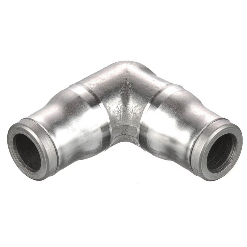 165PLS-12M by Parker | Prestolok PLS Push-to-Connect Fittings | Threaded Union Fitting | 12 mm Tube Size | 43.00 mm Length | 90° Elbow | Stainless Steel | Pack of 2