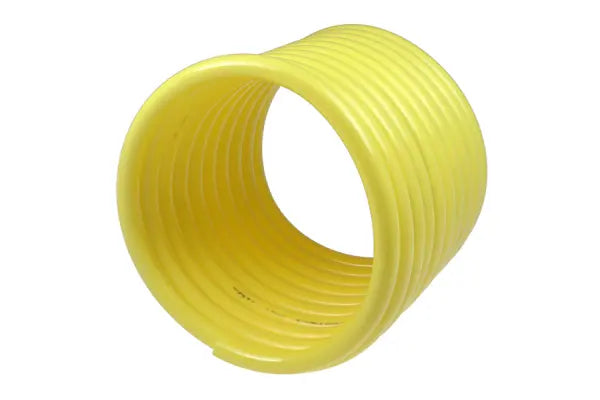 N12-100 by Coilhose | Coiled Air Hose | 1/2" Hose ID | No Fittings | Yellow | Nylon | 100ft