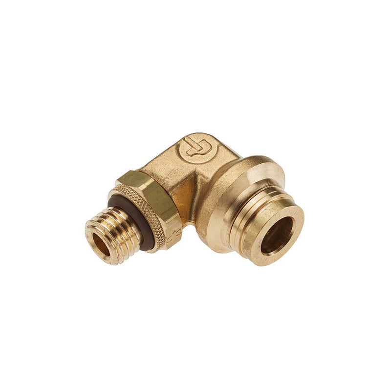 169PTCNS-4-M22 by Parker | Threaded Fitting | 1/4" Rigid Push-to-Connect x M22X1.5 Male M22 Thread | 30 mm Hex | 90° Elbow | Brass | Pack of 5