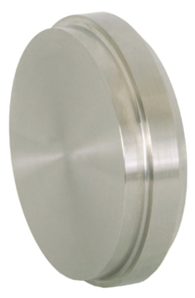 16A-G150 Dixon Valve 304 Stainless Steel Sanitary Plain Bevel Seat Solid End Cap - 1-1/2" Tube OD