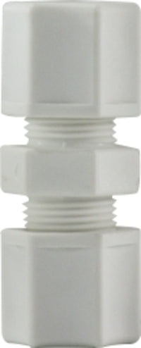 17066P (17-066P) by Midland | Plastic Compression Fitting | Union | 3/8" Tube OD x 3/8" Tube OD | Straight | Polypropylene