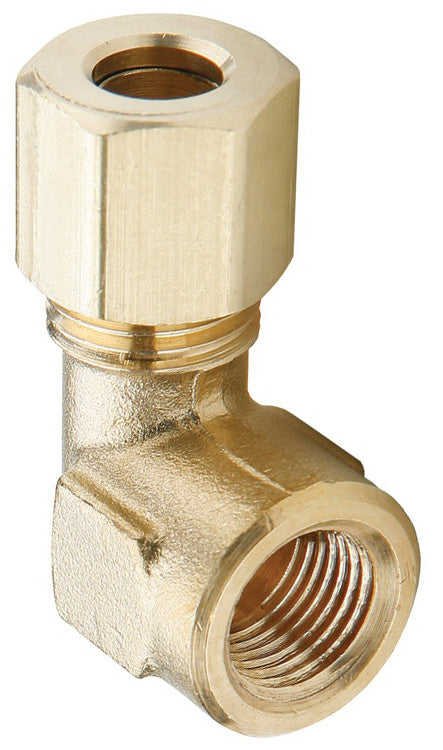 170C-0402 by Dixon Valve | Compression Fitting | Female 90° Elbow | 1/8" Female Pipe x 1/4" Tube OD | Brass