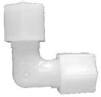 17124P (17-124P) by Midland | Plastic Compression Fitting | 1/4" Tube OD x 1/4" Tube OD | 90° Elbow | Polypropylene