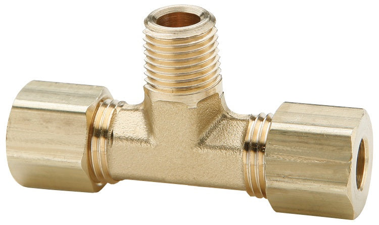 172C-0806 by Dixon Valve | Compression Fitting | Male Branch Tee | 3/8" Male Pipe x 1/2" Tube OD x 1/2" Tube OD | Brass