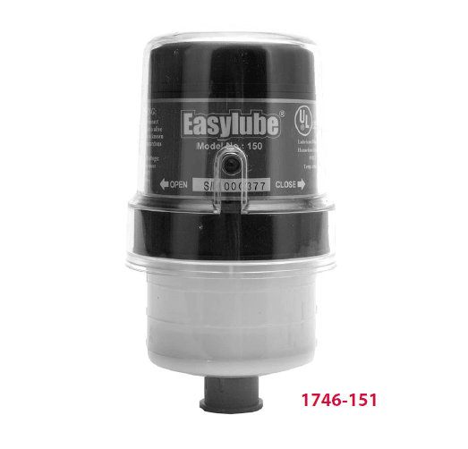 1746-151X by Alemite | Easylube Automatic Grease Lubricator | Capacity: 5 oz. (148 ml) | Connection Thread: 1/2" Male NPT | Pressure Rating: 75 PSI (Pack of 10)