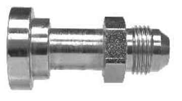 18001612 by Midland | Hydraulic Code 62 Flange Adapter | 1-5/16-12 Male JIC 37° Flare x 3/4" Flange Size | Straight | Steel
