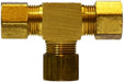 18102B (18-102B) by Midland | Compression Fitting | Barstock | 3/16" Tube OD | Tee | Brass