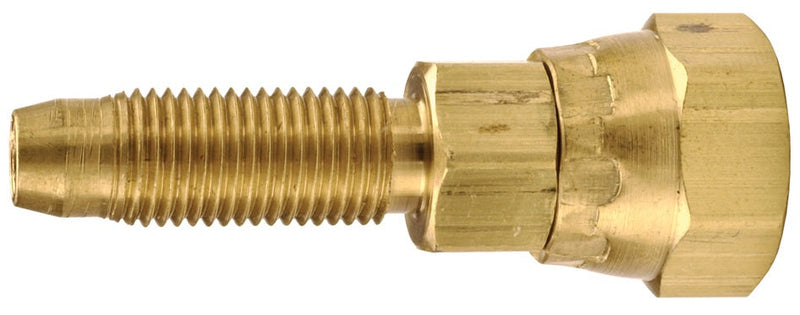 1840406A by Dixon Valve | Reusable Fitting | Swivel Stem | 3/8"-18 Female NPSM x 1/4" Hose ID | Brass