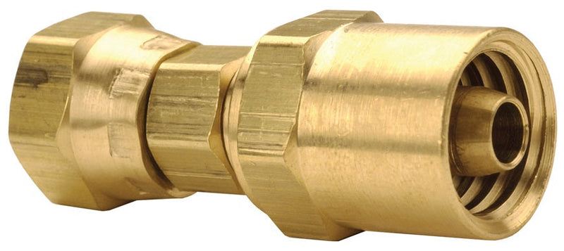 1856106K by Dixon Valve | Reusable Fitting | Female Swivel Stem & Ferrule Set (Unassembled) | 3/8" Hose ID | 5/8" Hose OD | 3/8" Female NPSM | Brass