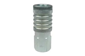 120 by Coilhose | Coilflow™ Industrial Interchange Coupler | Manual | 1/2" Body Size | 1/2" Female NPT Thread | Straight | Plated Steel (Type 12)