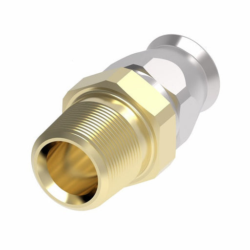 38-190627-6-6 Aeroquip by Danfoss | Male Pipe Super Gem PTFE Reusable Hose Fitting | -06 Male Pipe x -06 Reusable Hose End | Steel & Brass