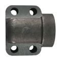 1966-61-20-20 by Brennan Inc. | -20 SAE Port Block Flat Face (Code 61) x -20 Female O-Ring Boss | 90° Elbow | Steel