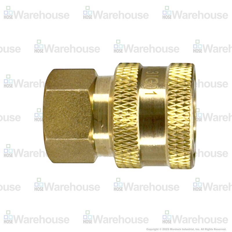 1EF1-B by Dixon Valve | Hydraulic Quick Disconnect Coupling | E-Series | 1/8" Female NPTF x 1/8" Straight-Through Interchange | Socket | Nitrile Seal | Brass