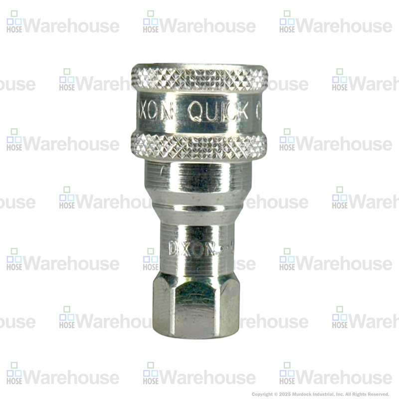 1HF1 by Dixon Valve | Hydraulic Quick Disconnect Coupling | H-Series | 1/8" Female NPTF x 1/8" ISO-B Interchange | Socket | Nitrile Seal | Steel
