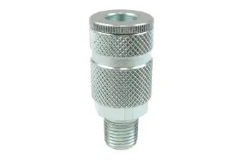 142S by Coilhose | Steel Coupler | 1/4" Male NPT ARO Interchange | Coupler | Straight | Plated Steel