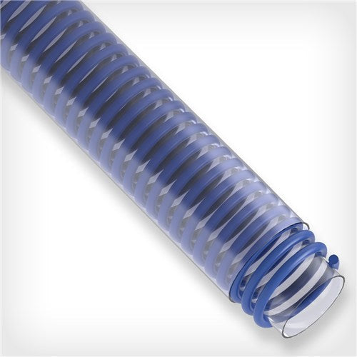SPVC-LT-BLUE-5.0-100 by Texcel | SIGMA-LT-BLUE™ Series | FDA PVC Low Temp Suction Hose | 5" Hose ID | 45 PSI | 28 in/Hg Vacuum Rated | Blue | 100ft Length
