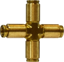 20142 (20-142) by Midland | Push-In Fitting | 1/4" Tube OD | Cross | Brass