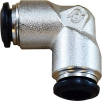 20738N by Midland | Push-In Fitting | Metric Union | 3mm Tube OD | 90° Elbow | Nickel Plated Brass