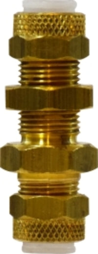 20339 (20-339) by Midland | Flareless Fitting | Poly-Flo® Bulkhead Union | 3/8" Tube OD | Straight | Brass