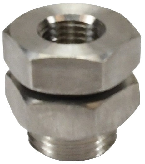 207BH6SS by Dixon Valve | Bulkhead Coupling | 3/8" Female NPT | 1" External Male UNS | 1.31" Length | 316 Stainless Steel