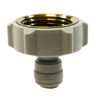 20951P by Midland | Push-In Tube Fitting | Female Connector | 3/8" Tube OD x 3/4" Female GHT | Straight | Plastic