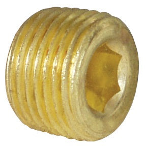 2190600C by Dixon Valve | Hex Socket Plug | 3/8" Male NPTF | Lead-Free Brass 260/270
