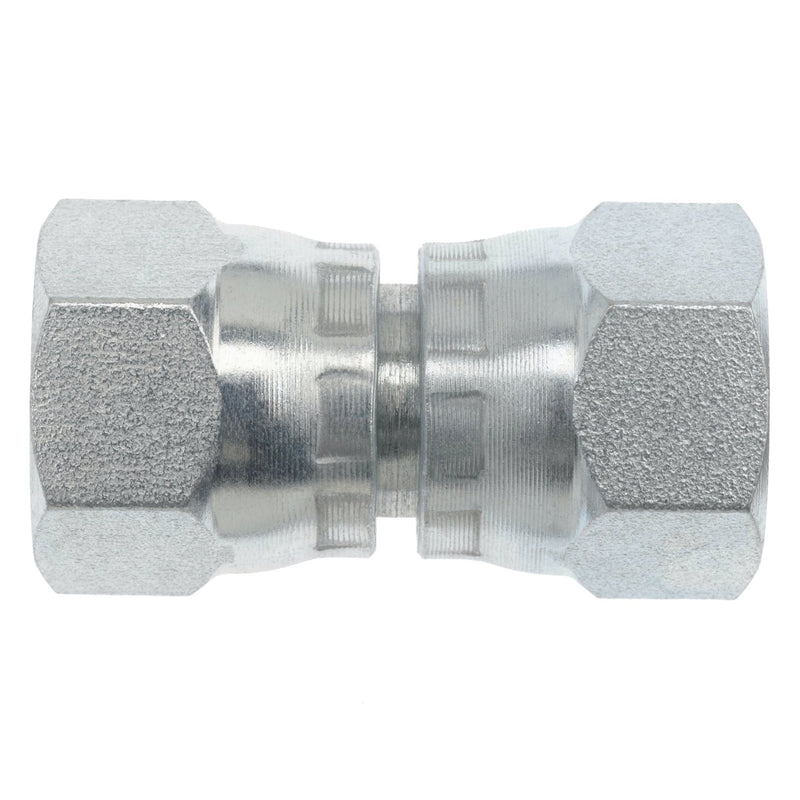 6565-24-24 by Brennan Inc. | -24 Female JIC Swivel x -24 Female JIC Swivel | Straight | Steel