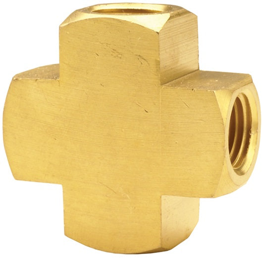 2280808C by Dixon Valve | Pipe Cross | 1/2" Female NPTF | Extruded Brass