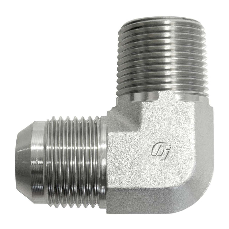 2501-08-12-FG by Brennan Inc | -08 Male JIC x -12 Male Pipe | 90° Elbow | Forged Steel