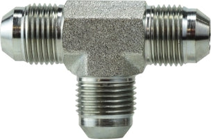 2603-04-04-06 by Midland | Hydraulic JIC Union | 1/4" Male JIC 37° Flare x 1/4" Male JIC 37° Flare x 3/8" Male JIC 37° Flare | Tee | Steel