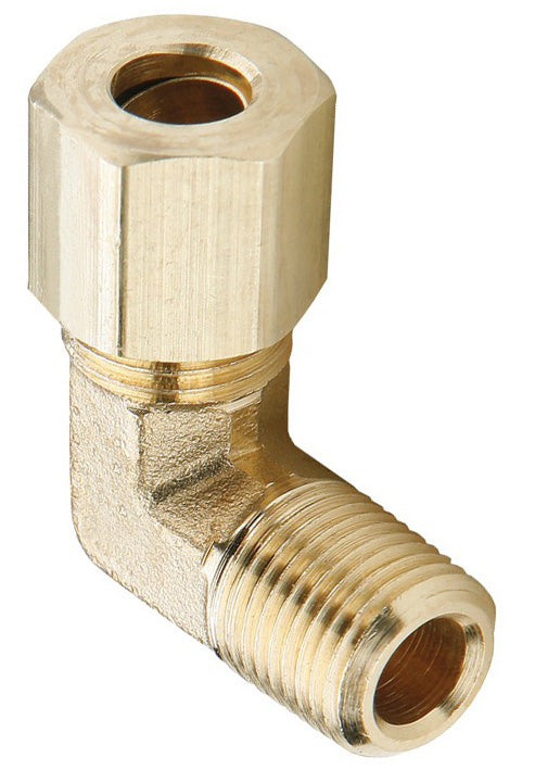 169C-0604 by Dixon Valve | Compression Fitting | Male 90° Elbow | 1/4" Male Pipe x 3/8" Tube OD | Brass
