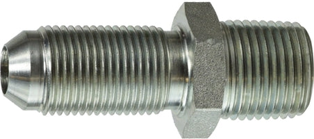 270668 by Midland | Hydraulic JIC to Male Bulkhead | 3/8" Male JIC 37° Flare x 1/2" Male Pipe | Steel