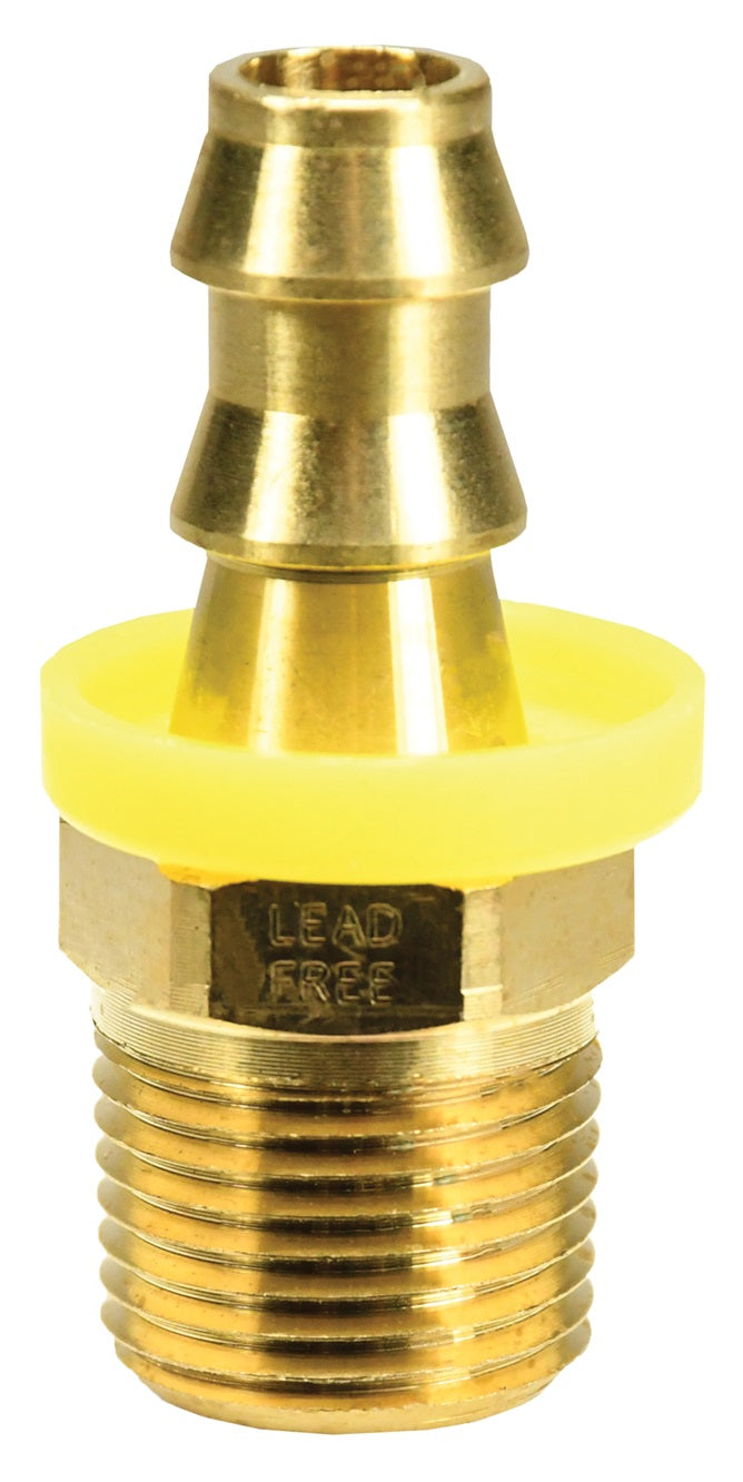 2720808CLF by Dixon Valve | Push-On Hose Barb Fitting | 1/2" Male NPTF x 1/2" Hose ID | Lead-Free Brass