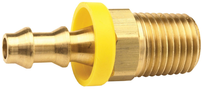 2720606C by Dixon Valve | Push-On Hose Barb Fitting | 3/8" Male NPTF x 3/8" Hose ID | Brass