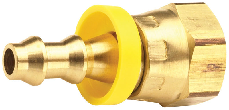 2800608C by Dixon Valve | Push-On Hose Barb Fitting with Gasket Seat | 1/2" Female NPSM Swivel x 3/8" Hose ID | Brass