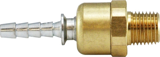 28415 (28-415) by Midland | High Volume Male Ball Swivel Adapter | 1/4" Hose ID x 1/4" Male NPTF | Straight | Brass