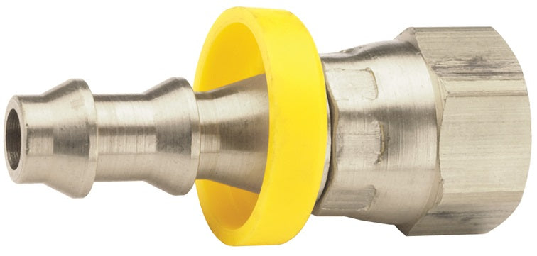 2870812SS by Dixon Valve | Push-On Hose Barb Fitting | Female 45° SAE/37° JIC Swivel | 1/2" Tube OD | 1/2" Hose ID x 1/2" Female JIC/SAE 45° Flare Dual Seat | 303 Stainless Steel